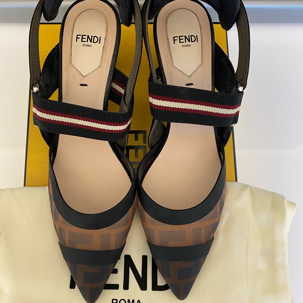 55MM Fendi mesh heels (Colibri)